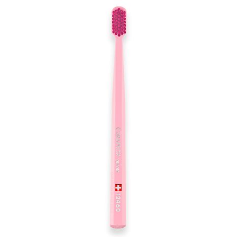 Escova Dental 12460 Velvet Adulto Cabo Rosa C/ Cerdas Bordo - Curaprox