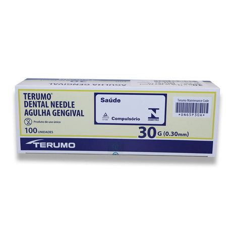 Agulha Gengival Curta 30G(0,30X21Mm) com 100 - Terumo
