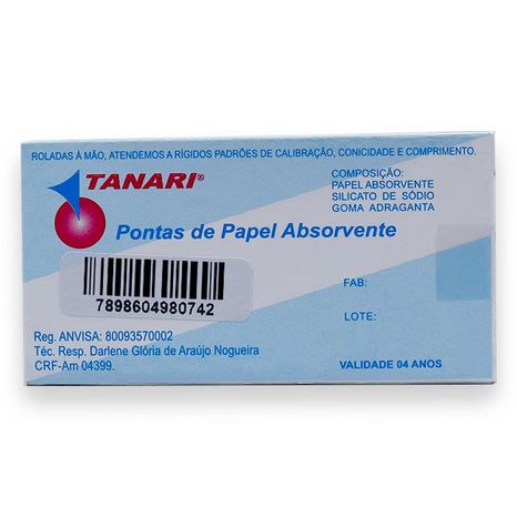 Cone De Papel Absorv Cell Pack 70 Com 120 - Tanari