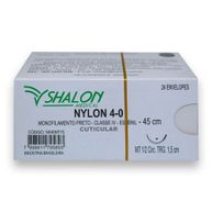 Fio de Sutura Nylon Nº 4-0 com Agulha 1,5cm 24Un - Shalon