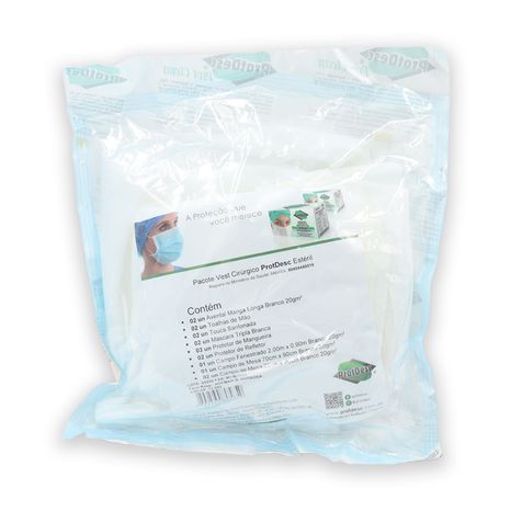 Kit Vest Cirúrgico Estéril Completo 20g 17 Peças - Protdesc