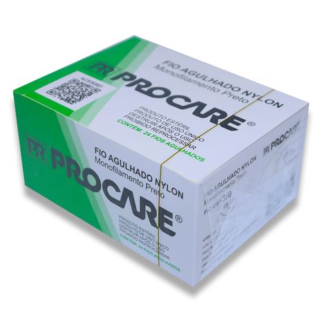 Fio de Sutura Nylon 3-0 20mm - Procare