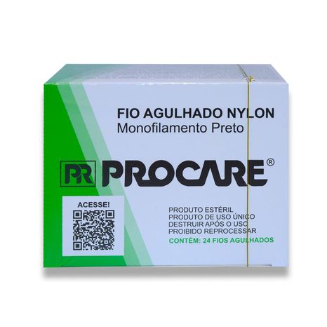 Fio de Sutura Nylon 3-0 20mm - Procare