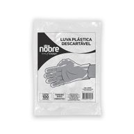 Sobre Luva Plástica Descartável Tamanho Único Com 100 - Nobre