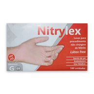 Luva Nitrilo Látex Sem Pó Tamanho G Branca - Luvix