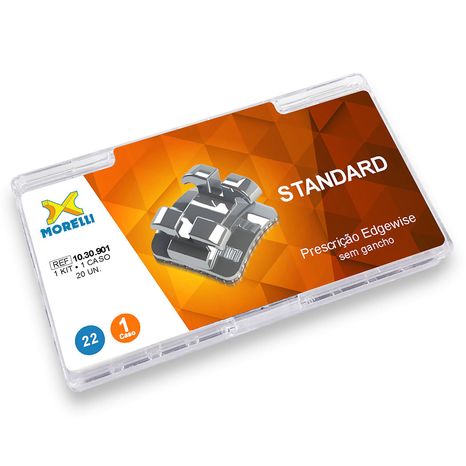 10.30.901 Kit de Bráquetes 01 Caso Prescrição Edgewise Standard 0.22 - Morelli