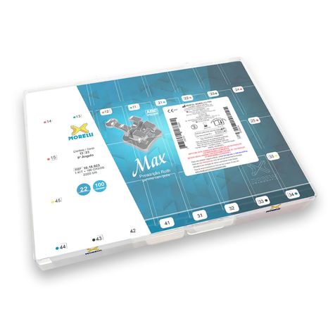 10.15.923 Kit De Bráquetes Com 100 Casos Prescrição Roth Max 022 Can 9º Gancho Can Pres - Morelli