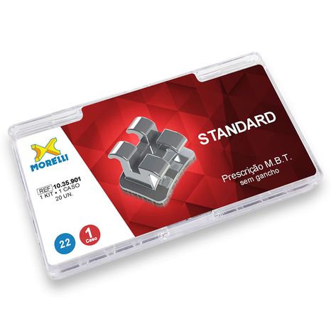 10.35.901 Kit De Bráquetes 01 Caso Prescrição Mbt Standard .022 - Morelli