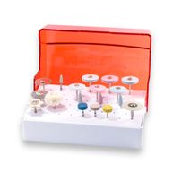 Kit Para Acabamento e Polimento Cerâmica Premium Com 18 Peças + Broqueiro - American Burrs
