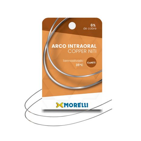 50.72.150 Arco Intraoral Copper Niti 35°C Inferior Retangular 0,35x0,63mm (.014"x.025") - Morelli
