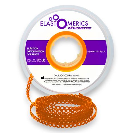 Elastômeros Corrente 1,5m Médio Dourado - Orthometric