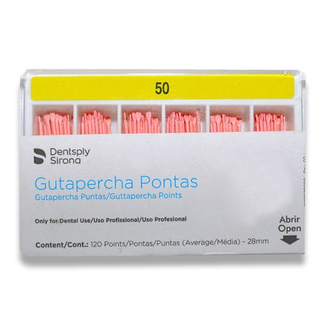 Cone de Guta Iso Cal nº 50 com 120 - Dentsply Sirona