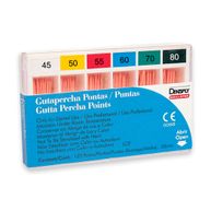Cone de Guta Percha Calibrada Colorida 45-80 28mm com 120 - Dentsply Sirona