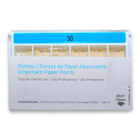 Cone de Papel Iso 30 28mm com 120 - Dentsply Sirona