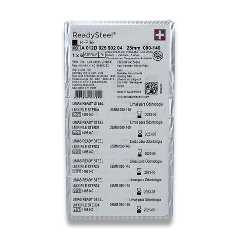 Lima K 3ª Série n°90-140 de 25mm - Dentsply Sirona