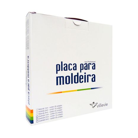 Placa Eve Soft para Moldeira Quadrada 1mm com 10 unid. - Villevie