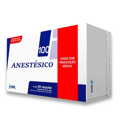 Anestésico Alphacaine Lidocaína 2% 1:100 com 50 Unidades - Nova DFL