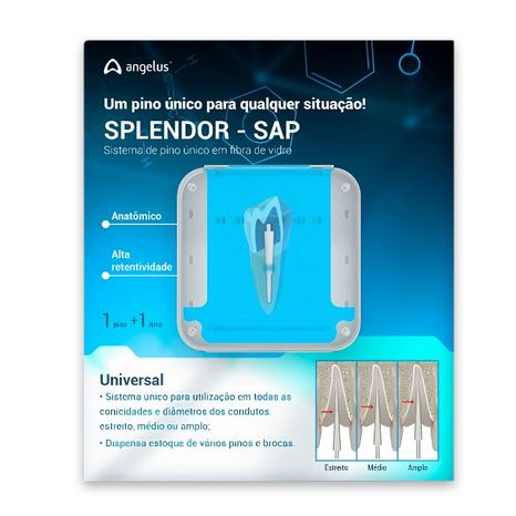 Pino de Fibra de Vidro Splendor SAP 1 Pino + 1 Luva - Angelus