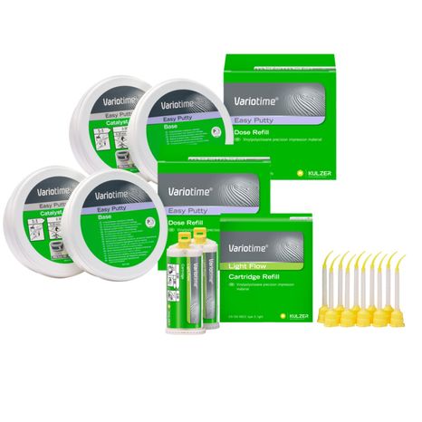 Silicone de Adição Variomaster Kit Putty 2X600ml +Light Flow 2X50ml - Kulzer