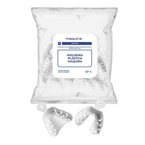 Moldeira Plástica Kit De 01 A 08 Superior e Inferior Branca Autoclavável - Maquira
