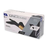 Luva De procedimento Sem Pó Nitrílica G Preta - Unigloves
