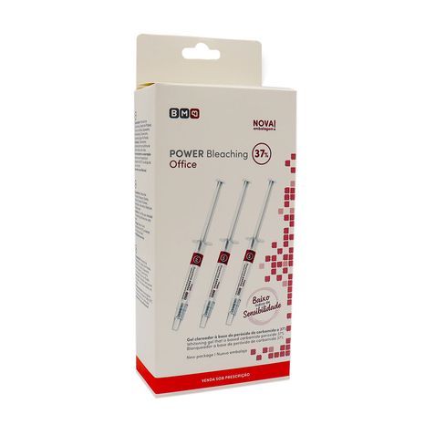 Clareador Power Bleaching Office 37% Kit com 3 Seringas de 3g - BM4