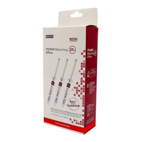 Clareador Power Bleaching Office 37% Kit com 3 Seringas de 3g - BM4