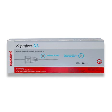 Agulha Gengival Septoject Xl Curta 30g 0,30" X 23" - Septodont