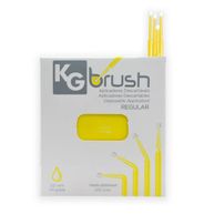Pincel Microaplicador Kg Brush Regular Amarelo com 100 - KG Sorensen