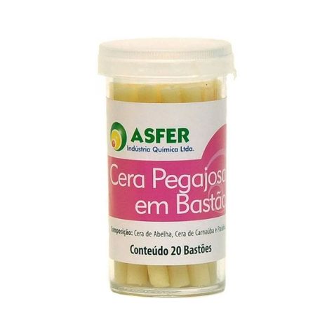 Cera Pegajosa Com 20 Bastões 55g - Asfer