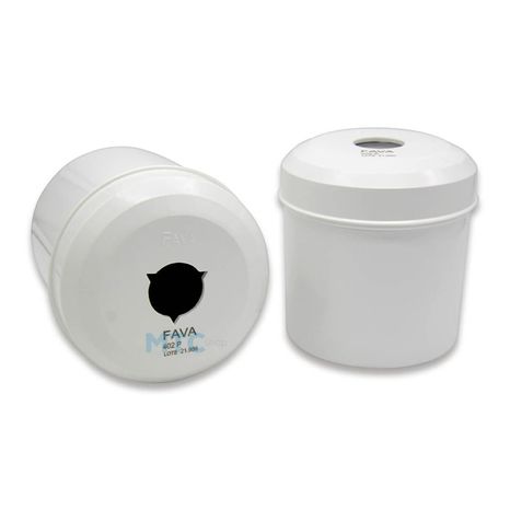 Porta Algodão Plástico Limpo e Servido Branco - Fava