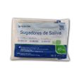 Dreno de Sucção Plástico Azul com Ponta Transparente Descartável com 40 - Dochem