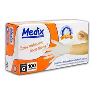 Luva de Procedimento Latex com Pó  Tam G com 100 - Medix