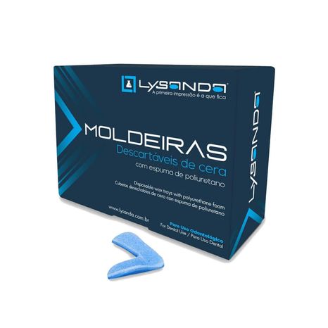 Moldeira para Flúor em Cera Grande Azul com 50 (6 a 12 anos) - Lysanda