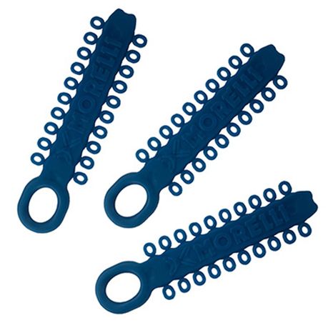 60.06.164 Elástico Ligadura Modular Antimicrobiano Azul Petróleo com 500 - Morelli