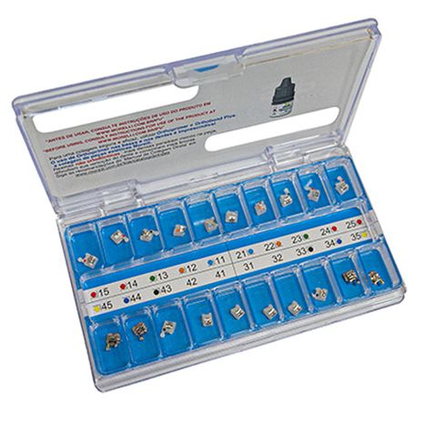 10.16.900 Kit de Bráquetes 01 caso Prescrição Roth Ceramic SLP .022 Gancho Can./Prés - Morelli
