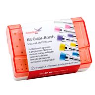 Kit para Profilaxia Color Brush + Broqueiro - American Burrs