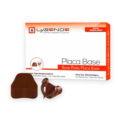 Placa Base Fina Marrom com 100 - Lysanda