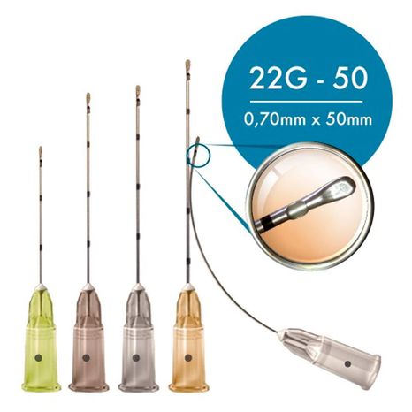 Microcânula Slim 22G-50mm BP Com 5 - Fabinject