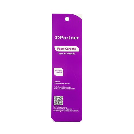 Papel Carbono Dupla Face (Embalagem Roxa) 100µm com 12 Folhas - Dental Partner
