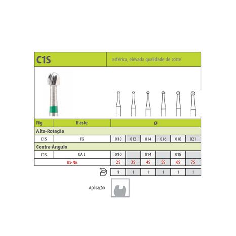 Broca Carbide Esférica Corte Rápido C1S Longa CA N° 4S 26mm - Jota